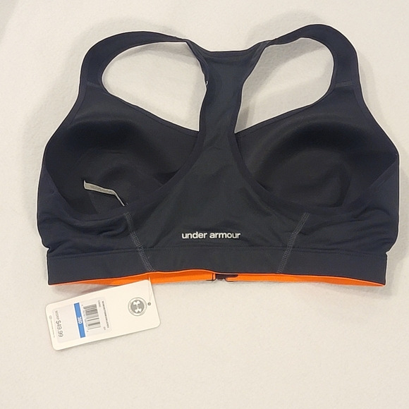 Under Armour ladies 38D compression racerback bra with front zip - Picture 2 of 10